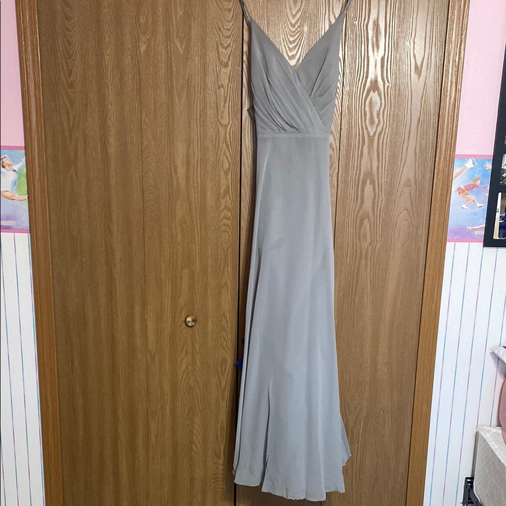 Elegant Gray Evening Gown